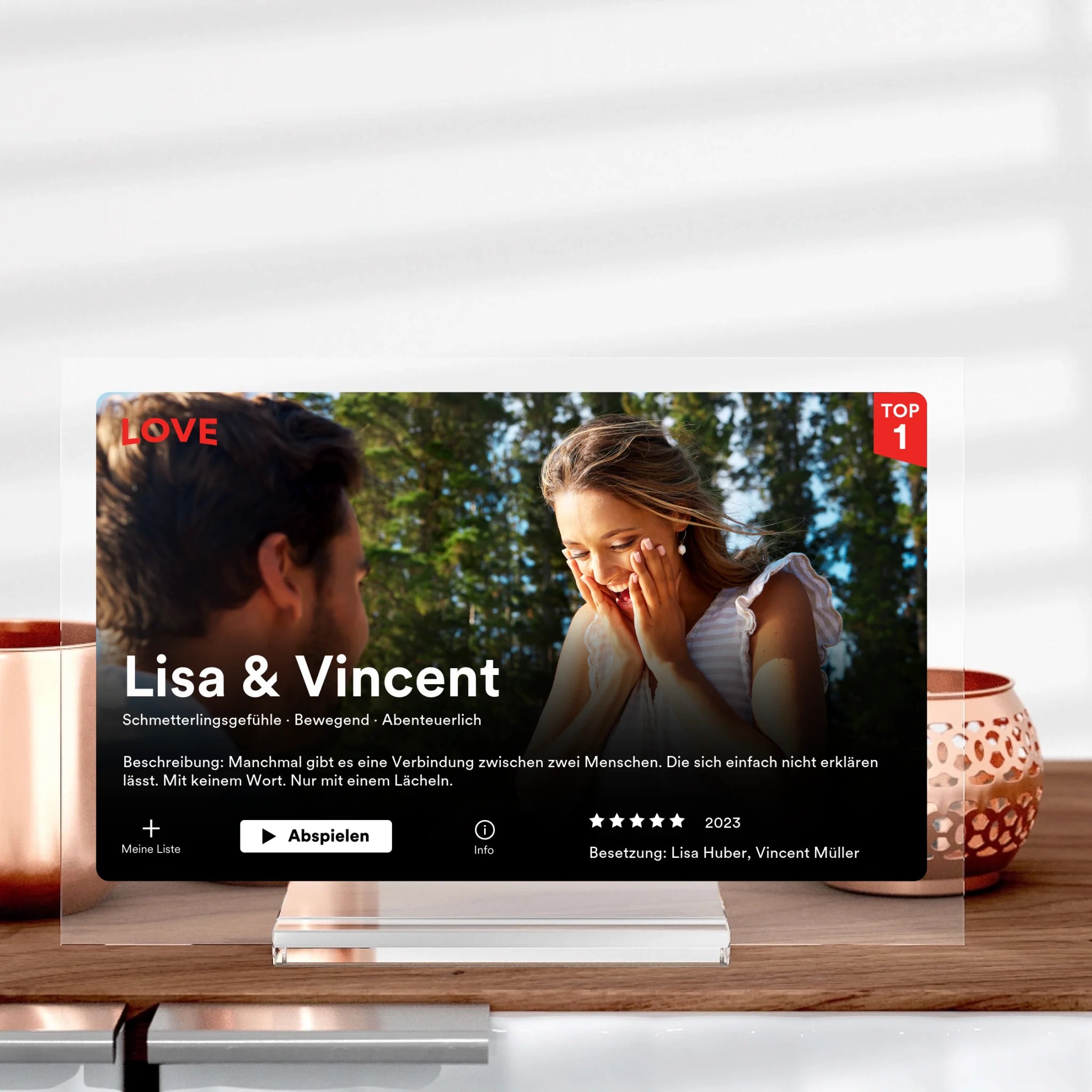 Netflix Film Cover mit Bild als Geschenk
