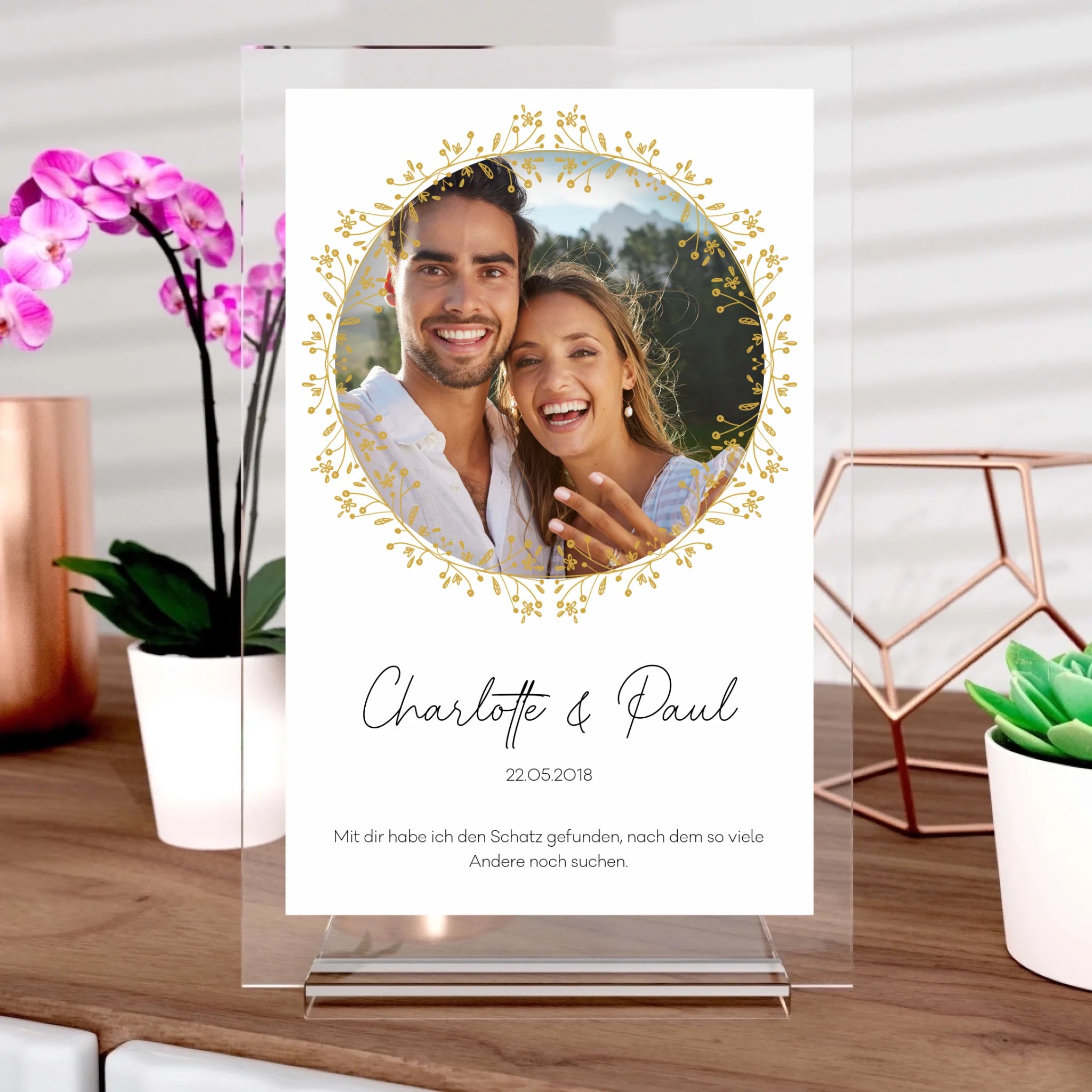 Paar Aufsteller aus Glas