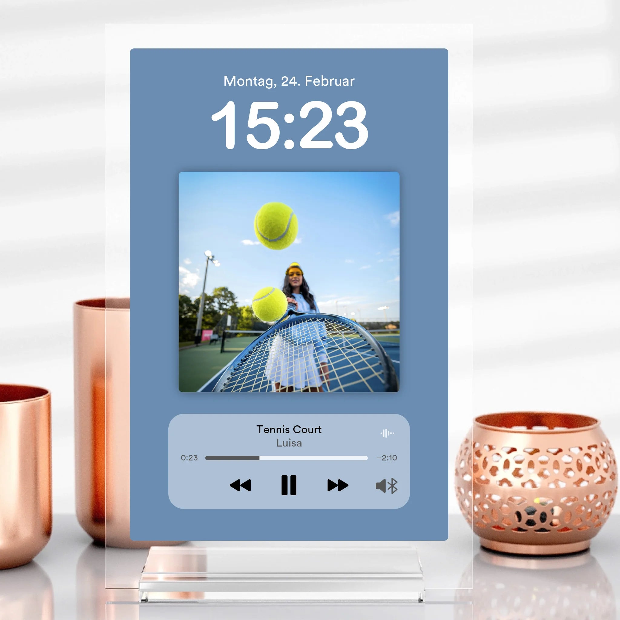 Lockscreen Aufsteller aus Glas