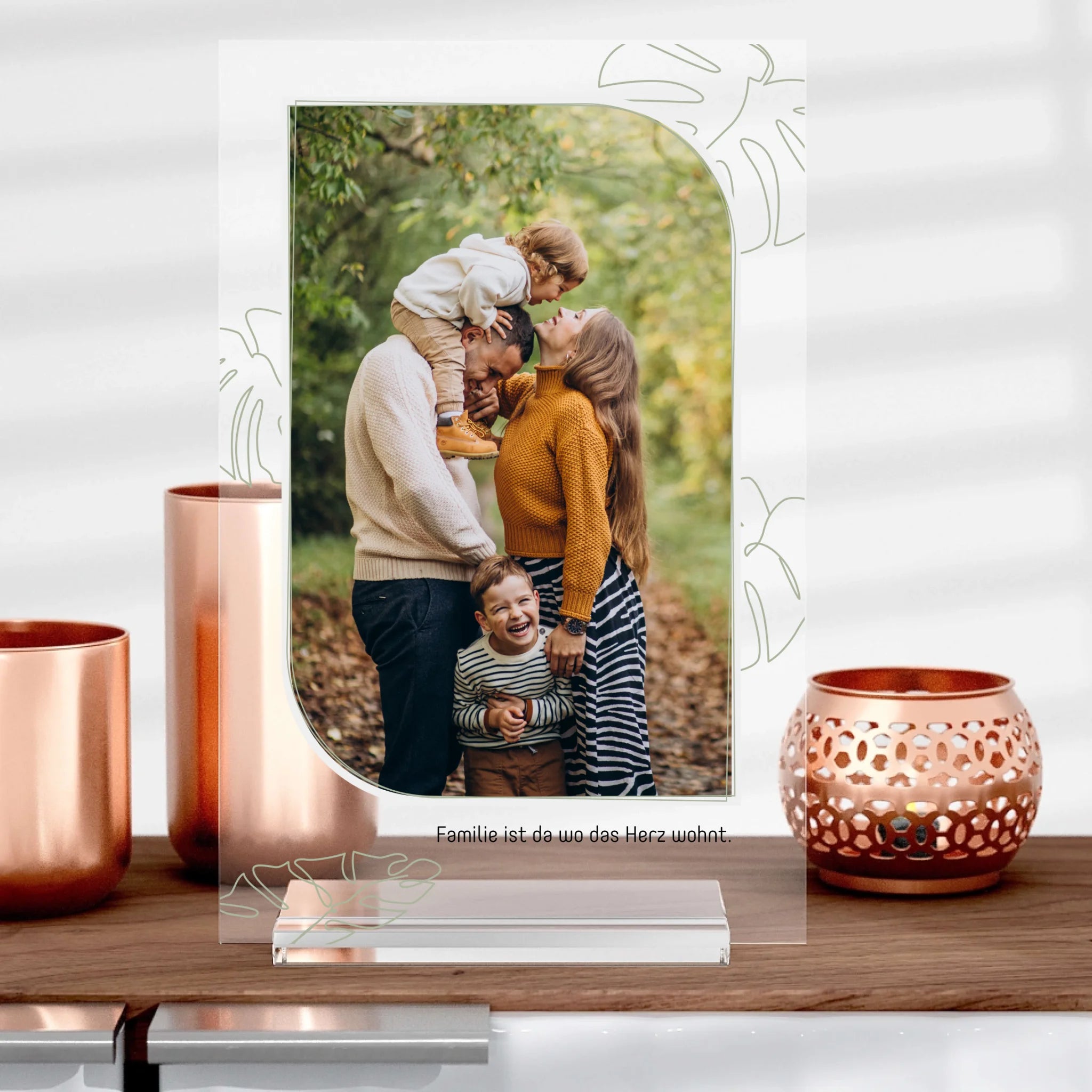 Family Aufsteller aus Glas