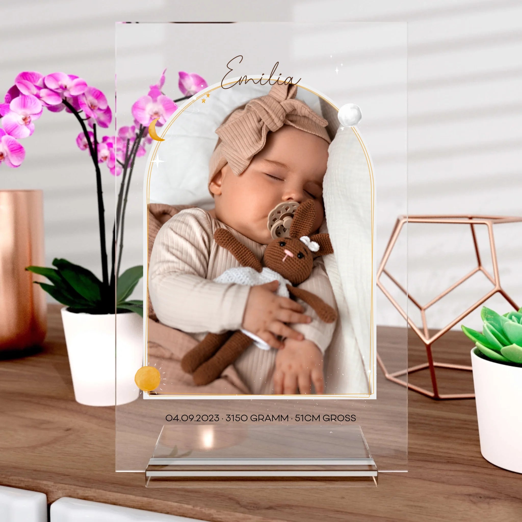 Sternchen Baby Aufsteller aus Glas
