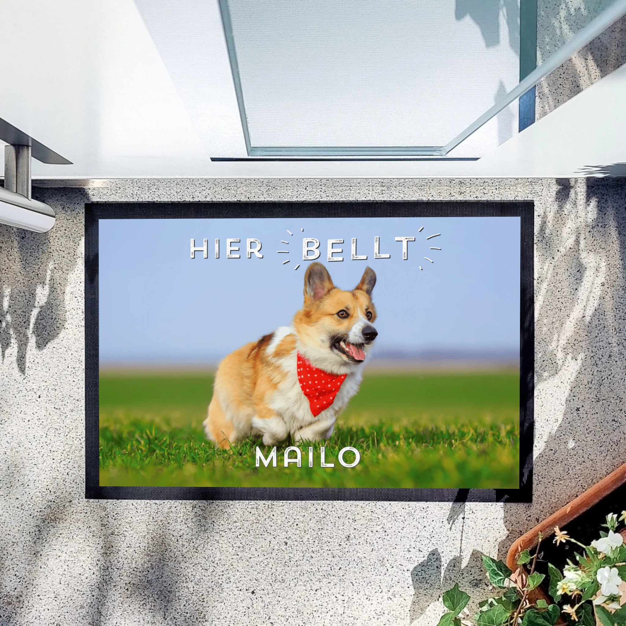 Fußmatte "Hier bellt..."