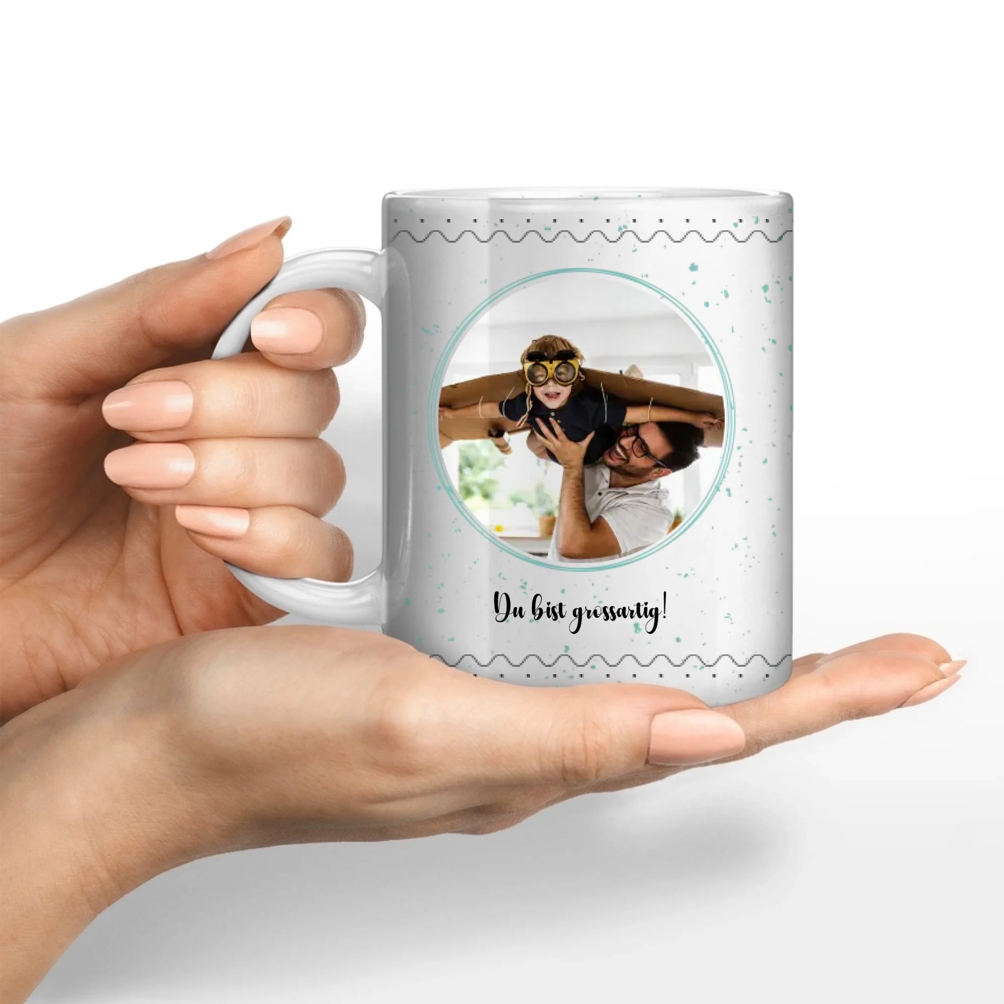 Motivtasse Vatertag "Glück"